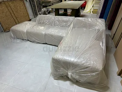 Beautiful sofa set with stool and pillows available