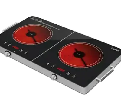 Double Electric Hot Plate Portable Stove - 2 Burner Ceramic Cooker
