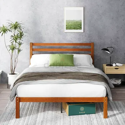 Wooden Double Bed and Mattress