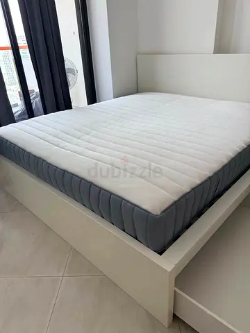 IKEA malm king size storage bed frame with IKEA mattress