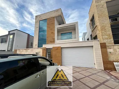 Brand-New 3-Storey 5 Master BR Villa with Central AC & Roof for Rent in Al Yasmeen, Ajman