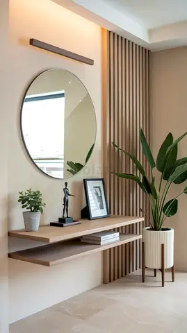 Modern Round Wall Mirror for Home Decor