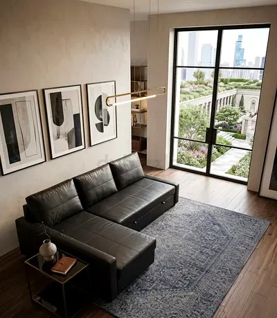 Contemporary L-Shape Sofa Bed with spacious storage and easy bed conversion. Available in fabric and