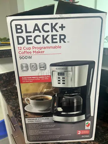 Black+Decker 12-Cup Programmable Coffee Maker - 900W, New in Box