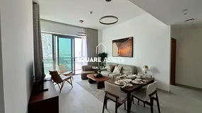Premium 1BR | Furnished | Burj Khalifa Skyline & Port Saeed View