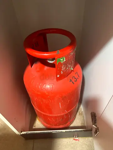 Used LPG Gas Cylinder (Red) - Good Condition