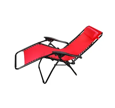 Red Zero Gravity Folding Lounge Chair