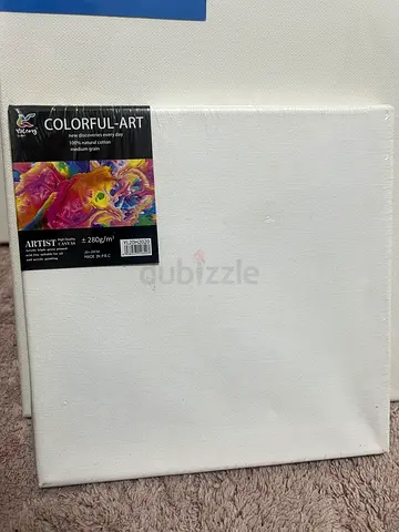 set of 9 brand-new artist canvases, all unused and still in their original packaging. Suit