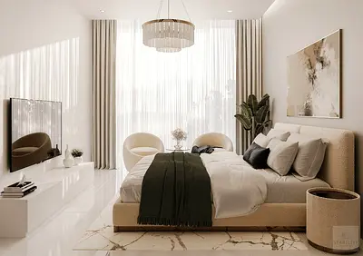 Furnished 1BR Apartment | Jade Tower Majan | Pool & Garden View