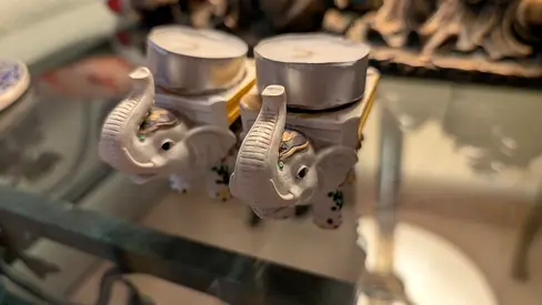 Decorative elephant candle holders