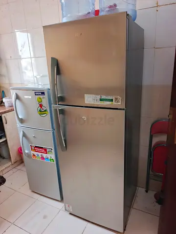 Haier Silver Double Door Refrigerator - Good Working Condition