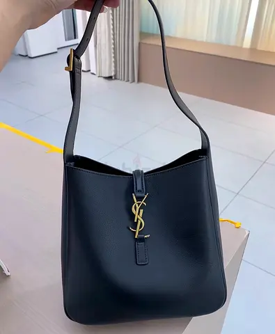 Black YSL leather Hobo bag - medium size