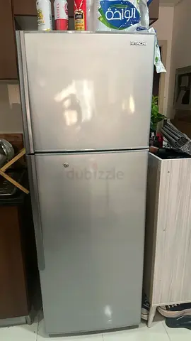 Silver Hitachi Top-Freezer Refrigerator - Good Working Condition