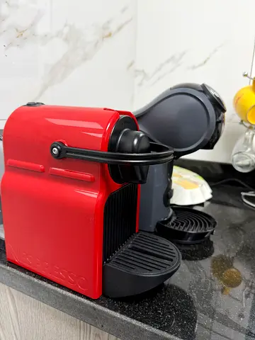 Red Nespresso-style Capsule Coffee Machine - Compact