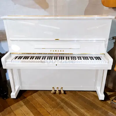 White Yamaha Upright Piano - Good Condition