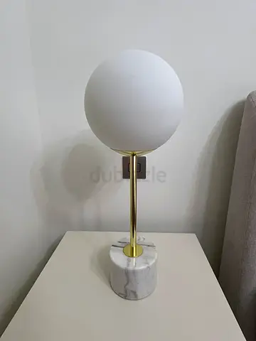 Modern Marble Base Table Lamp with Globe Shade 300dhrms for both
