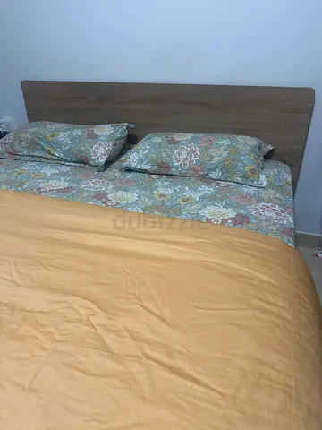 Queen size bed frame with mattress - good condition