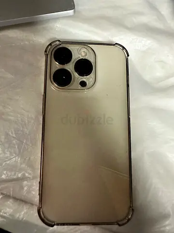 Used iPhone 14 Pro (white ) 1TB with clear protective case