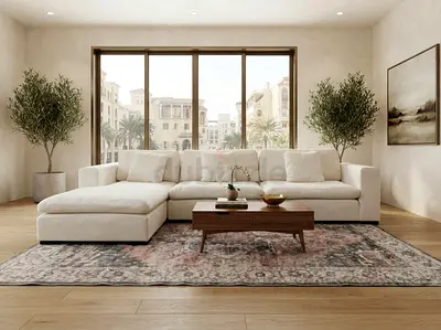 Marina home feather filled Sofa Beige