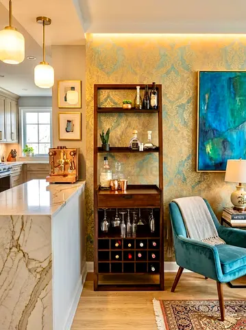 Crate and Barrel Sloane Leaning Wine Bar