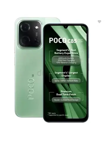 POCO C85 5G - Mint Green, Unlocked, Good Condition ( new mobile used only one month)