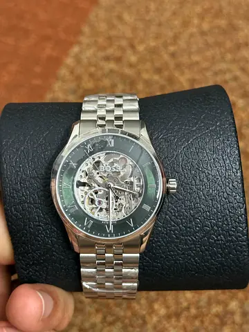 Hugo Boss Stainless Steel Skeleton Automatic Men's Watch