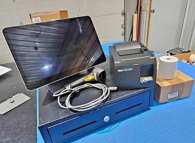Complete POS Terminal Bundle: Touchscreen Register, Receipt Printer, Cash Drawer, Scanner