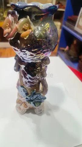 Vintage Iridescent Ceramic Bud Vase-9x18cm