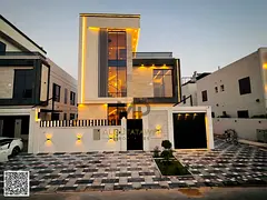 Villa for sale | Ajman | Al Yasmeen area | 5 bedrooms, majlis, 2 living rooms and roof | Freehold ow