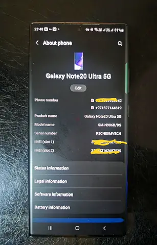 Samsung Galaxy Note 20 Ultra-5G Original Dual SIM Physically 12gb/256gb