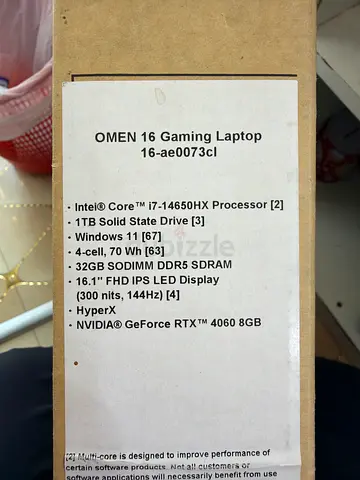 HP OMEN 16 Gaming Laptop - Intel Core i7, RTX 4060, 32GB RAM, 1TB SSD