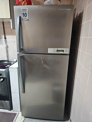 Westpoint Stainless Steel Double-Door Refrigerator - Good Working Condition