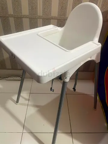 Ikea white baby high chair with detachable tray
