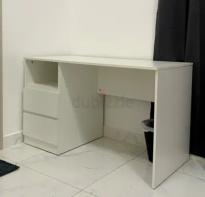 IKEA study table with storage- white