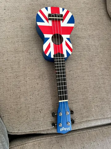 Stagg soprano ukulele with Union Jack design - good condition