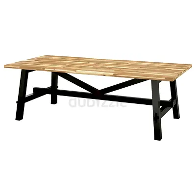 IKEA big solid wooden table (wood/black)