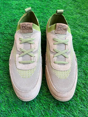 Ruosh Knit Sneakers - UK 9 / EU 43 - Beige & Olive