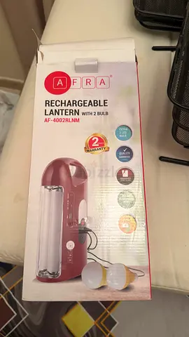 Afra Rechargeable Lantern AF-4002RLNM with 2 Bulbs - Lightly Used