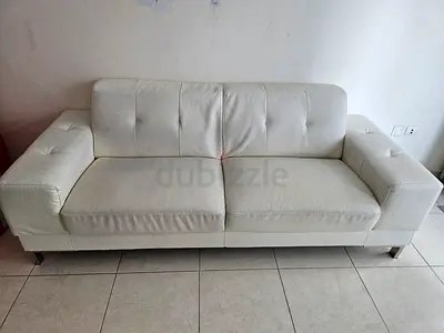 White 3-seater Sofa in Good Used Condition