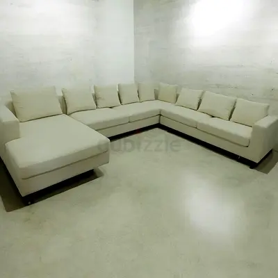 The one brand off white color Ushape sofa