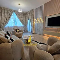 Luxury one-bedroom apartment in Ajman - Al Rashidiya 3 - Ajman One Towers - fully furnished with new