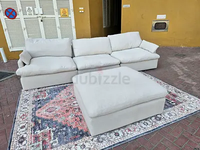 Excellent condition modular sofa with footstool