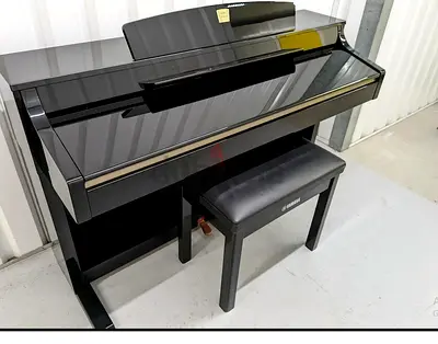 Yamaha Clavinova Digital Piano - Polished Black with Bench