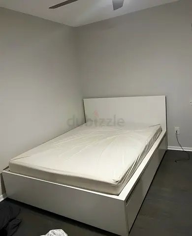 IKEA malam bed with mattress queen size 160x200cm bed