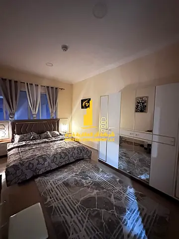 Luxury apartment, second occupant ✨ One bedroom and living room with balcony and sea view for monthly rent on Ajman Corniche. Fully furnished, at a gr