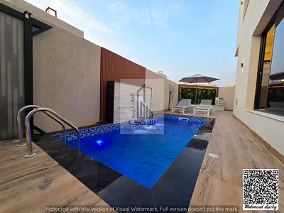 Luxury Villa for Sale in Al Zahia – Ajman | Corner with Pool, Rooftop, and Outdoor Seating