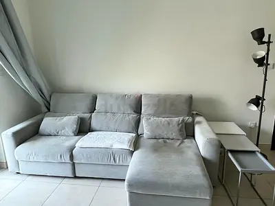 IKEA Eskilstuna L Shape Sofa Bed Grey