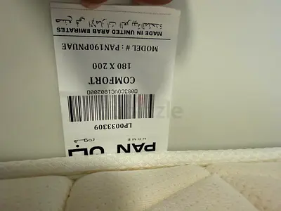 White double bed frame with mattress - good condition