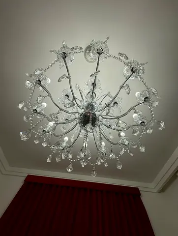 Crystal chandelier ceiling light - elegant decorative fixture