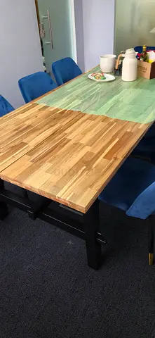 IKEA big solid wooden table (wood/black)